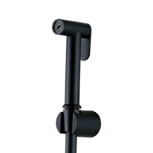 Ducha Teléfono Acquabela Riccione Acero Inoxidable Negro Manguera Acero 1.2mts
